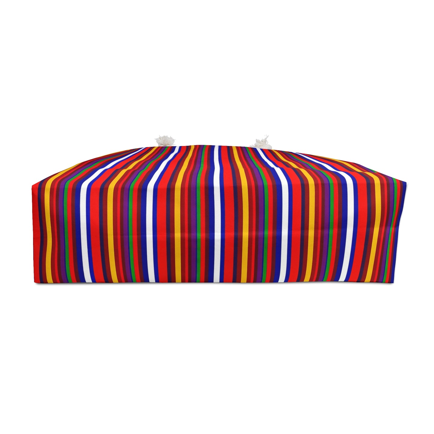 Colorful striped fabric on a white background