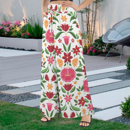 Hungarian Floral Wide Leg Pants