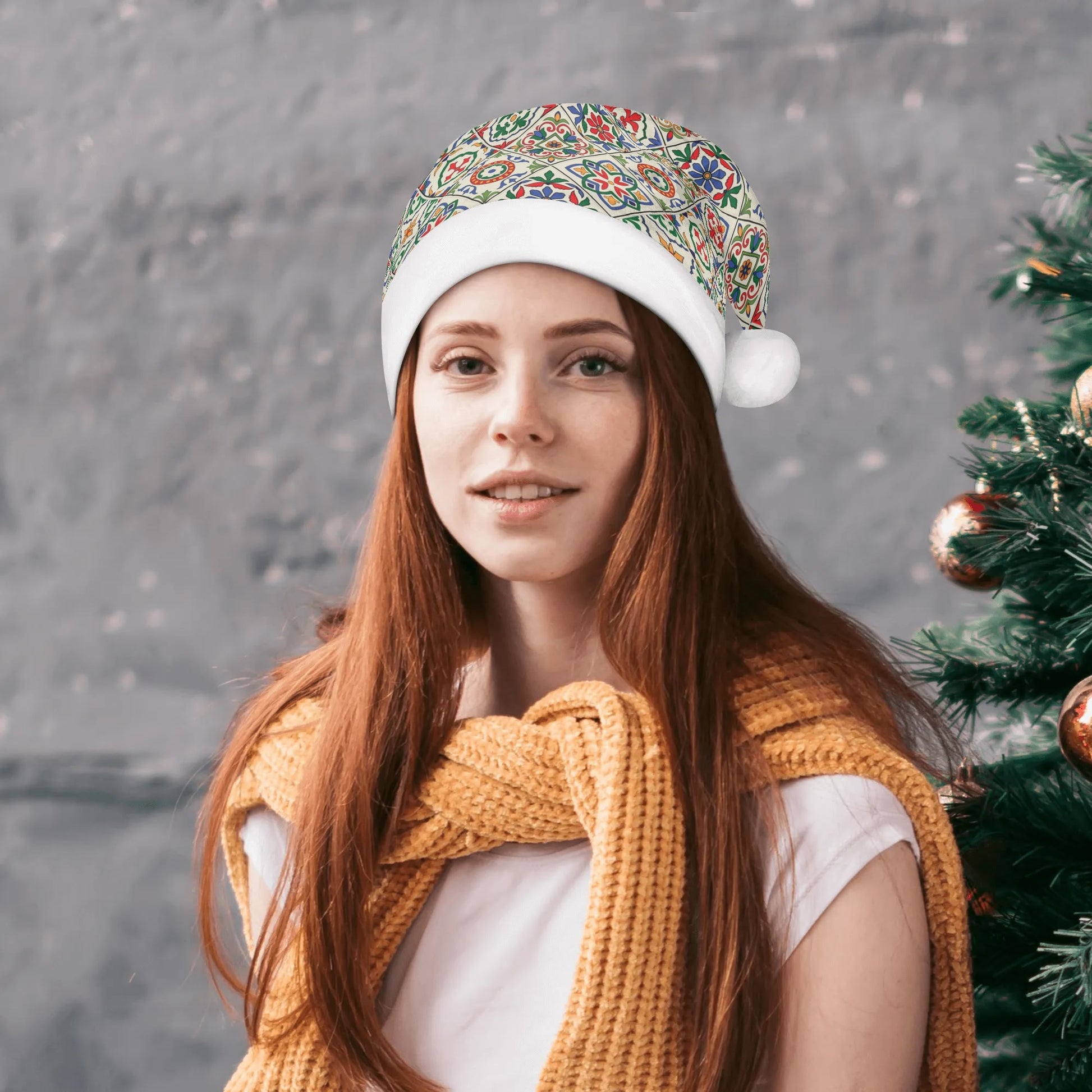 Portuguese tile santa hat