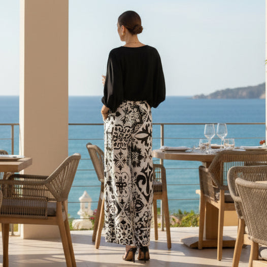 Preto Wide Leg Pants