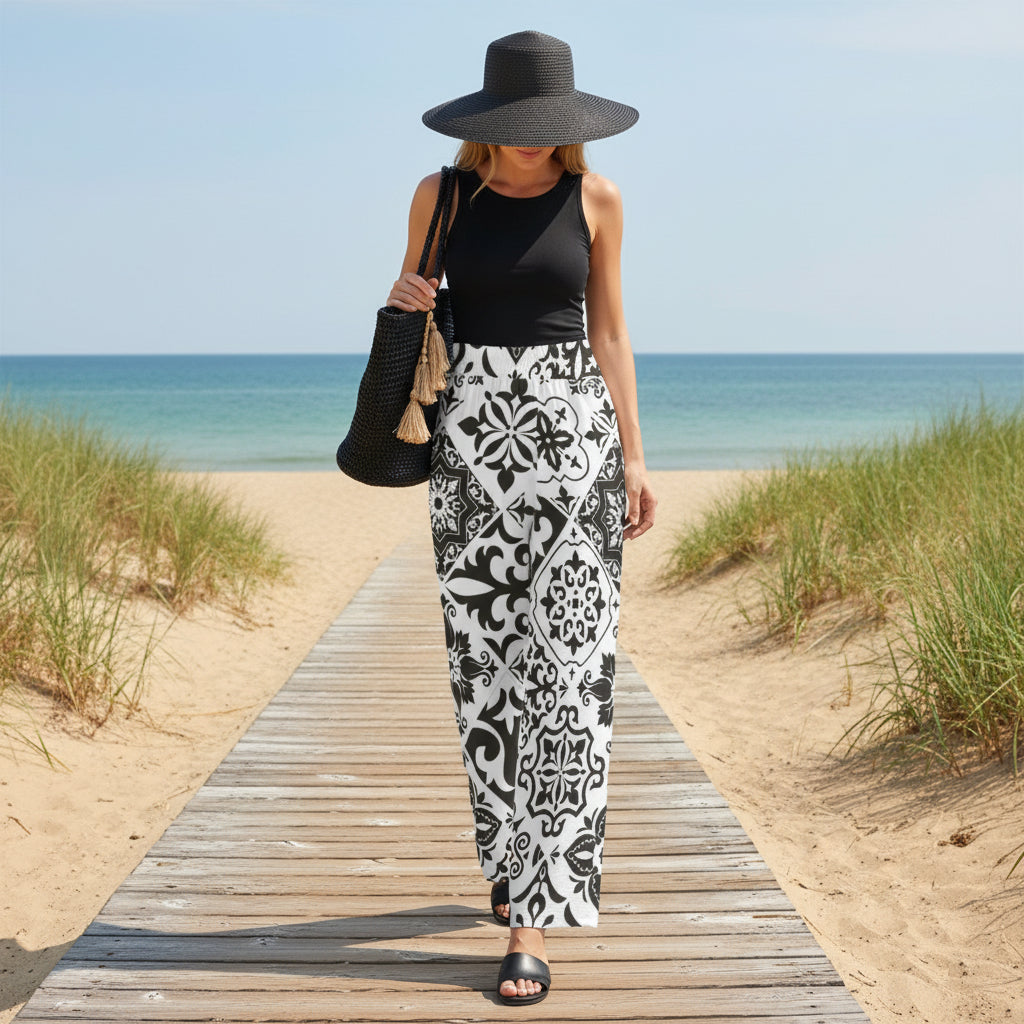 Preto Wide Leg Pants
