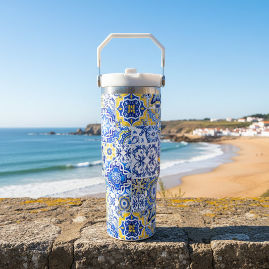 Tradicional Flip Straw Tumbler