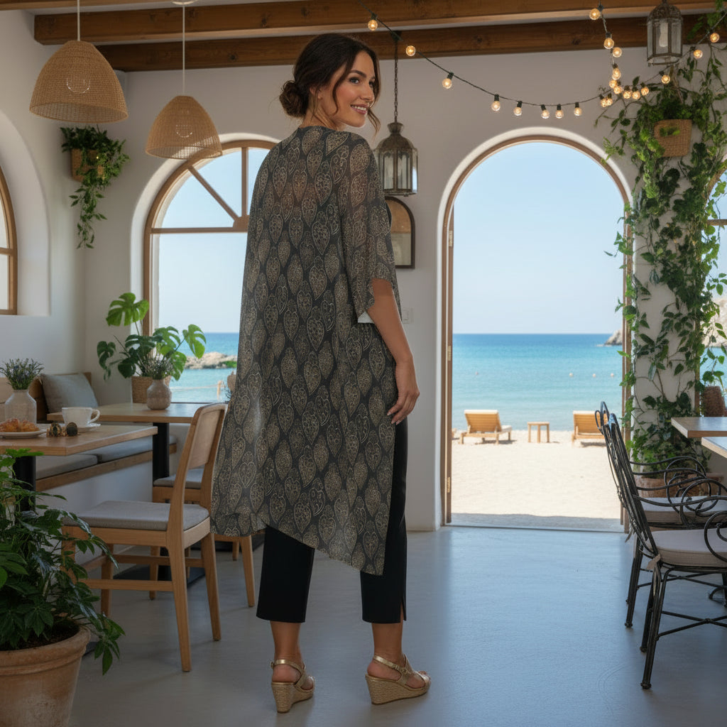 Viana (Black) Long Cover Up