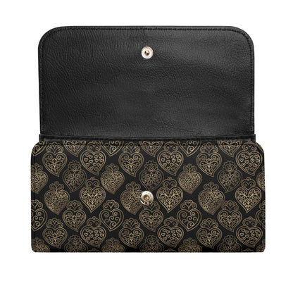 Viana trifold clutch wallet black