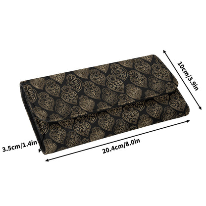 Viana trifold clutch wallet black