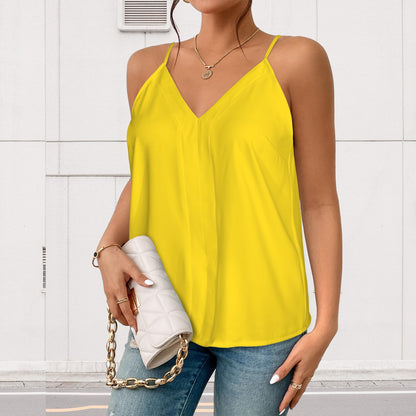 Yellow V-Neck Tank Top