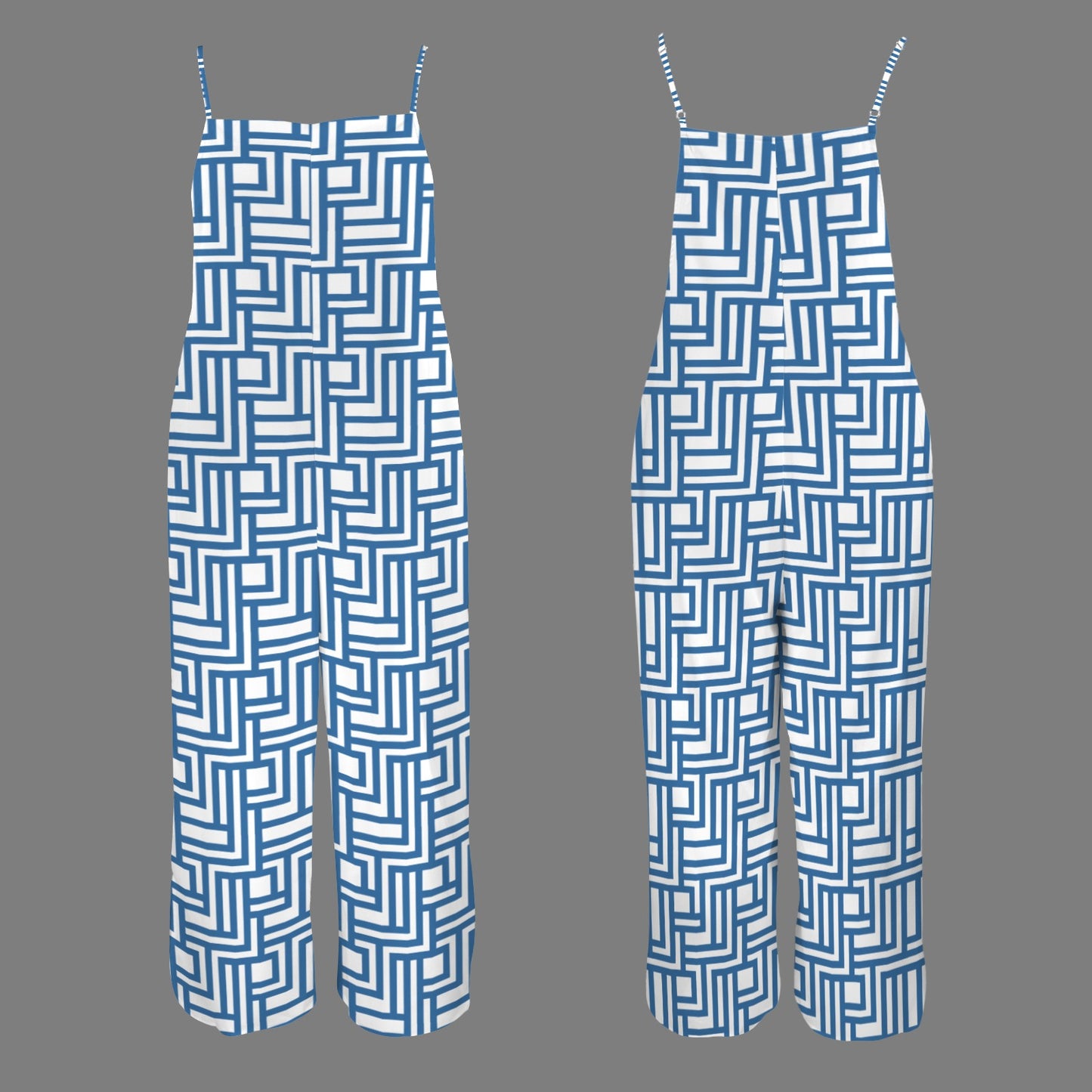 Paredes Wide Leg Jumpsuit (Blue)