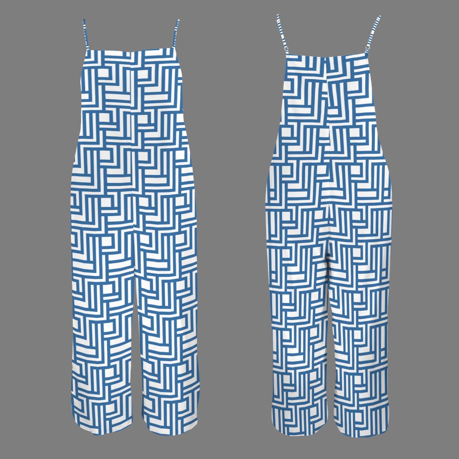 Paredes Wide Leg Jumpsuit (Blue)