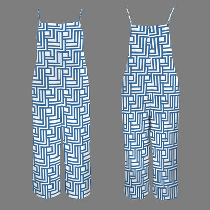 Paredes Wide Leg Jumpsuit (Blue)