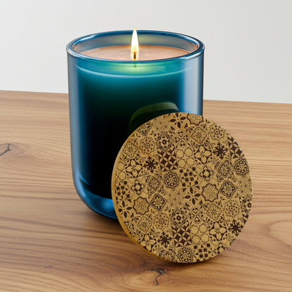 azul angraved candle