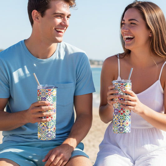 colorido skinny tumbler