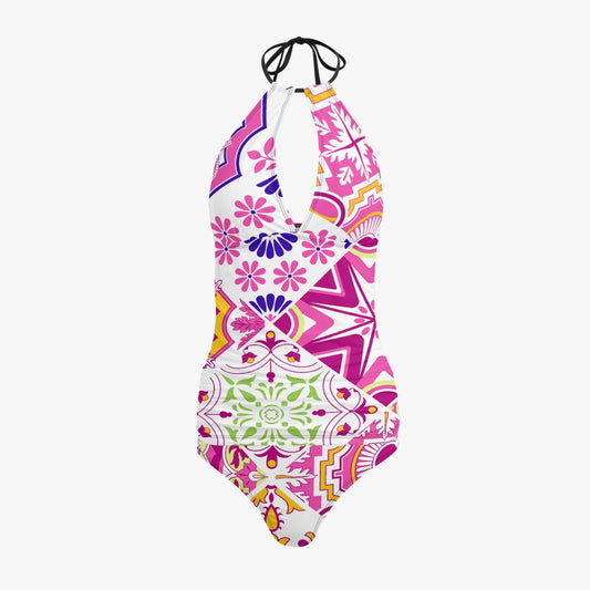 Cora Halter Top Two-Piece Tankini Swimsuit