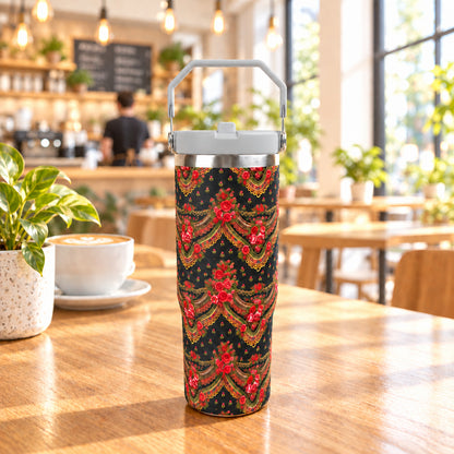 lenco preto flip straw tumbler