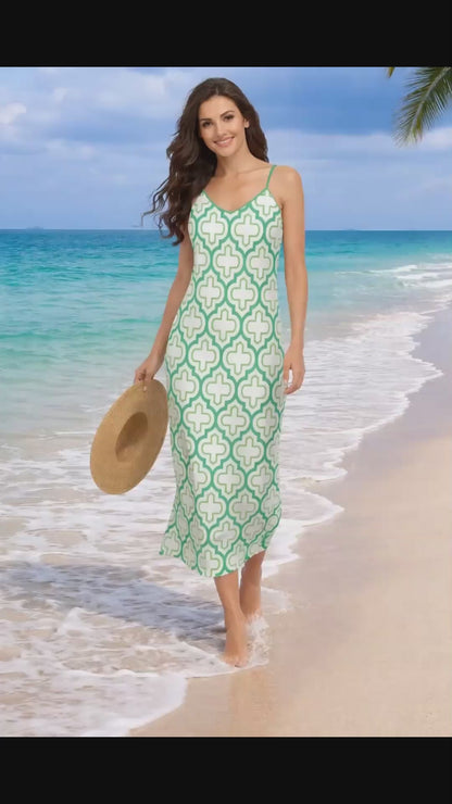 Aurea V-Neck Cami Maxi Dress