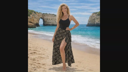 Viana (Black) Long Sarong