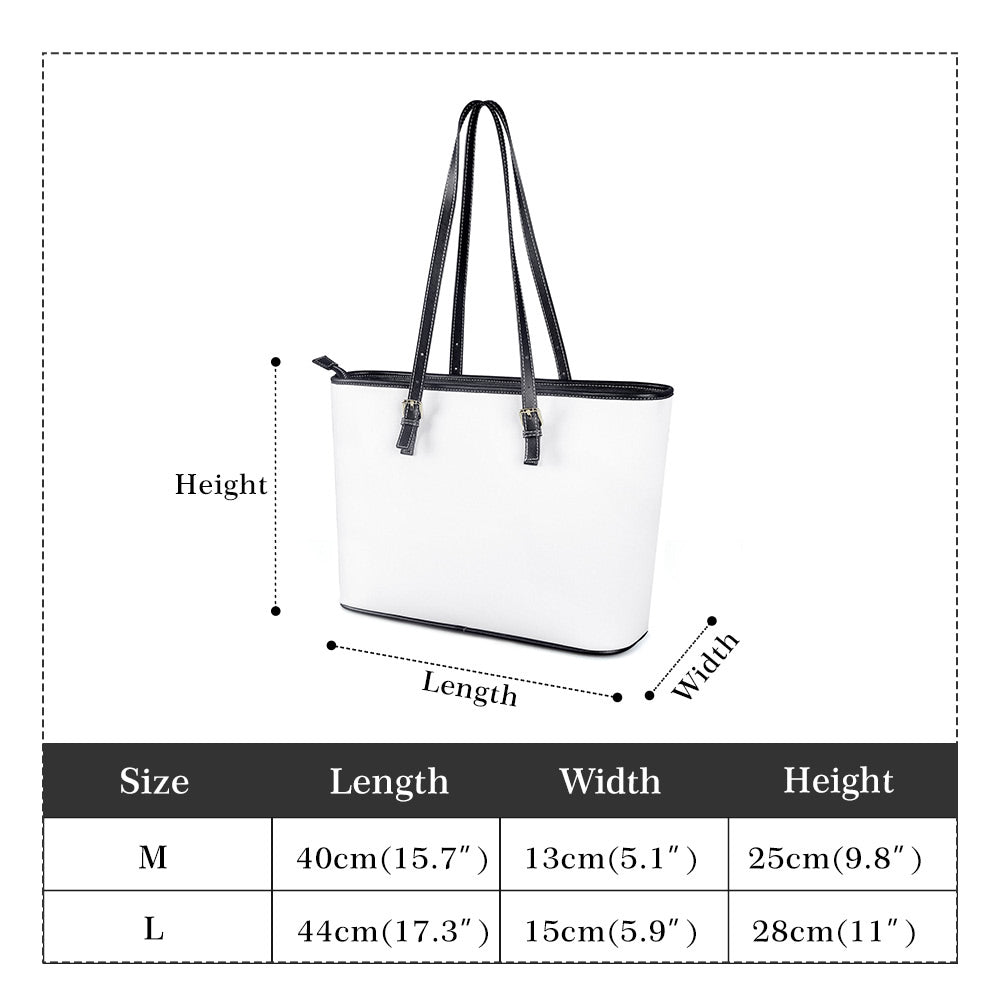 Preto Faux Leather Tote Bag