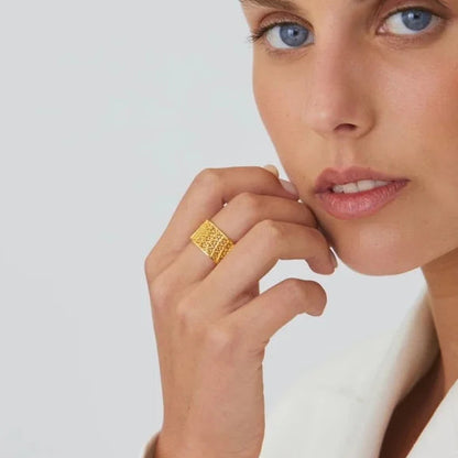 Ring Circles in Gold Plated Silver